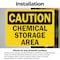Signmission Chemical Storage OSHA Caution Sign, Vinyl Decal, 10in W x 7in L, 2PK OS-2PACK-CS-D-710-L-19124 - alternate 4